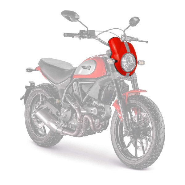 Pyramid Plastics Pyramid nose fairing | gloss red ( red) | ducati scrambler icon 2015>current